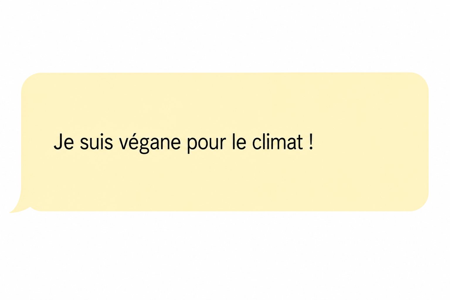 Commentaire : « Je suis végane pour le climat ! »