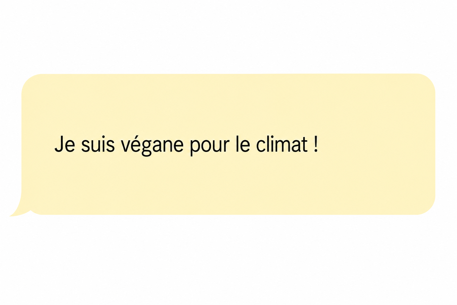 Commentaire : « Je suis végane pour le climat ! »