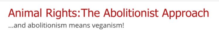 Capture du site The Abolitionist Approach de Gary L. Francione
